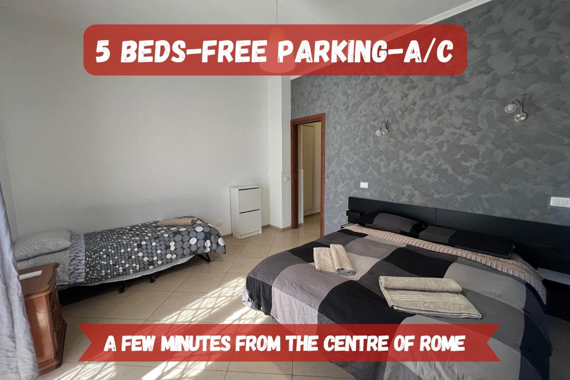 -5 Min From Bus Stop-Free Parking Roma Esterno foto
